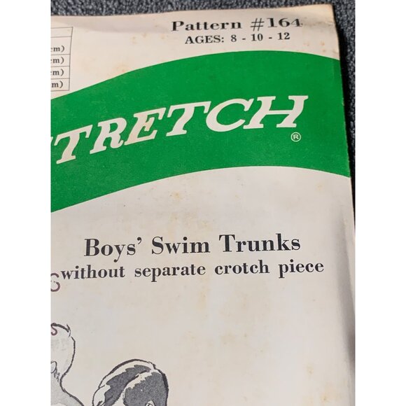 Sew Knit N Stretch Sew Boys Swim Trucks Sewing Pattern sz 8 10 12 161 - uncut - Picture 9 of 11